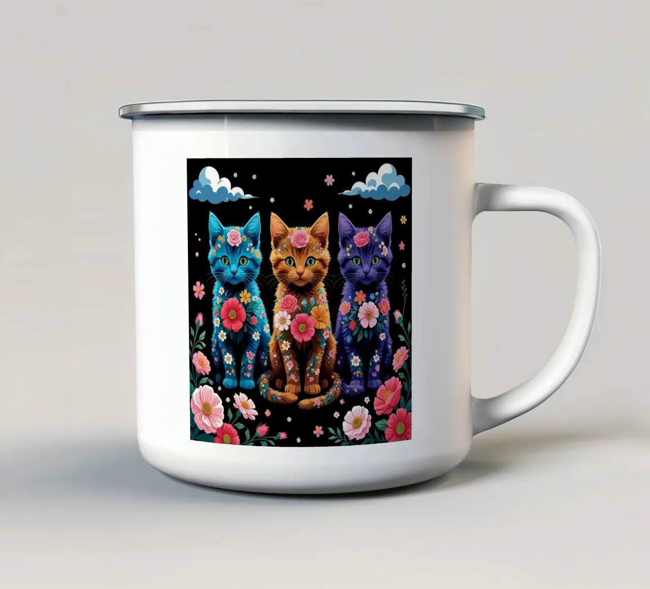 gattini tazza in smalto da van hellen