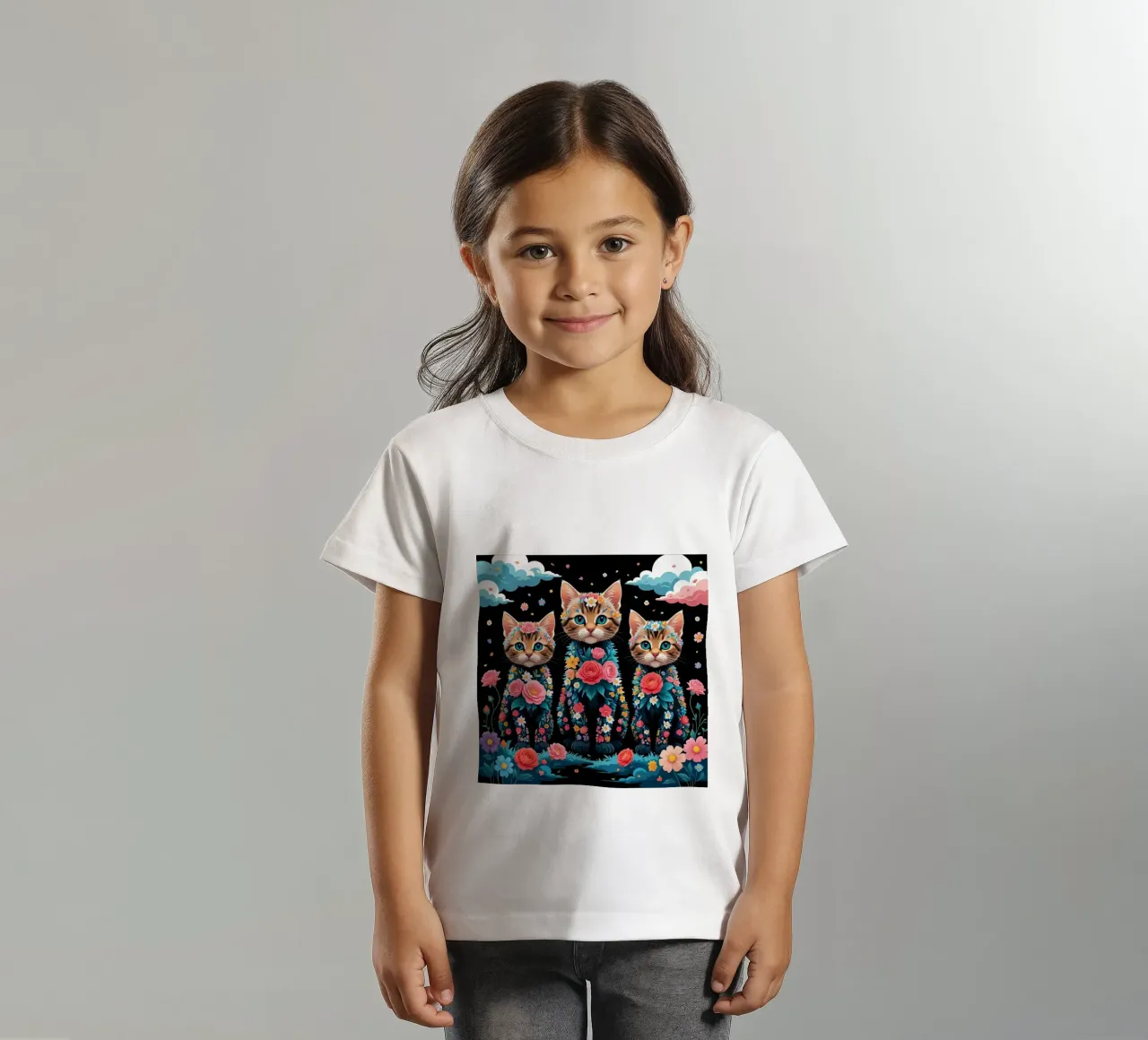 drei Kätzchen Kinder T-Shirt von van hellen