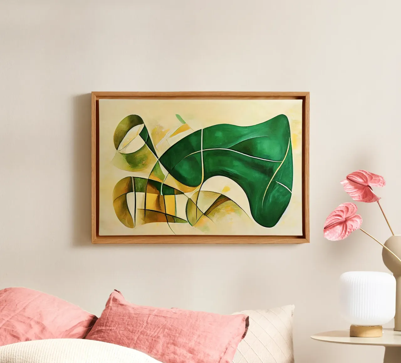 Muurkunst van Imagine canvas met Baklijst van Imagine
