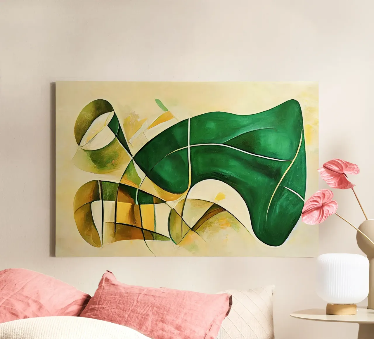 Muurkunst van Imagine canvas met Baklijst van Imagine