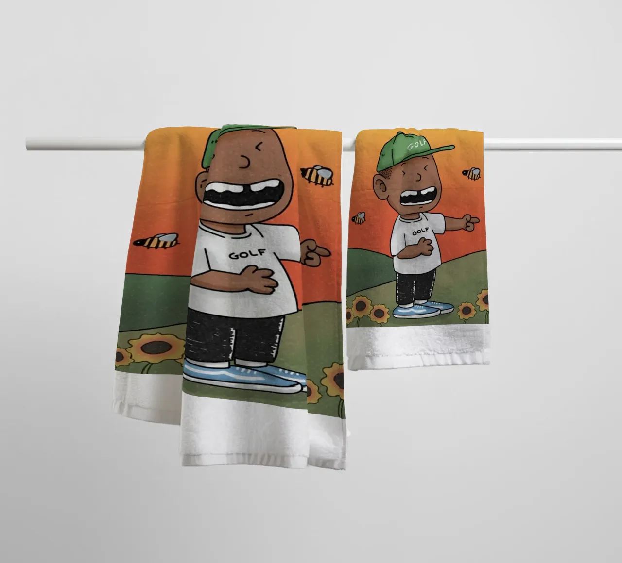Animation Golf Tyler The Creator Poster asciugamano da bagno da edanfargol