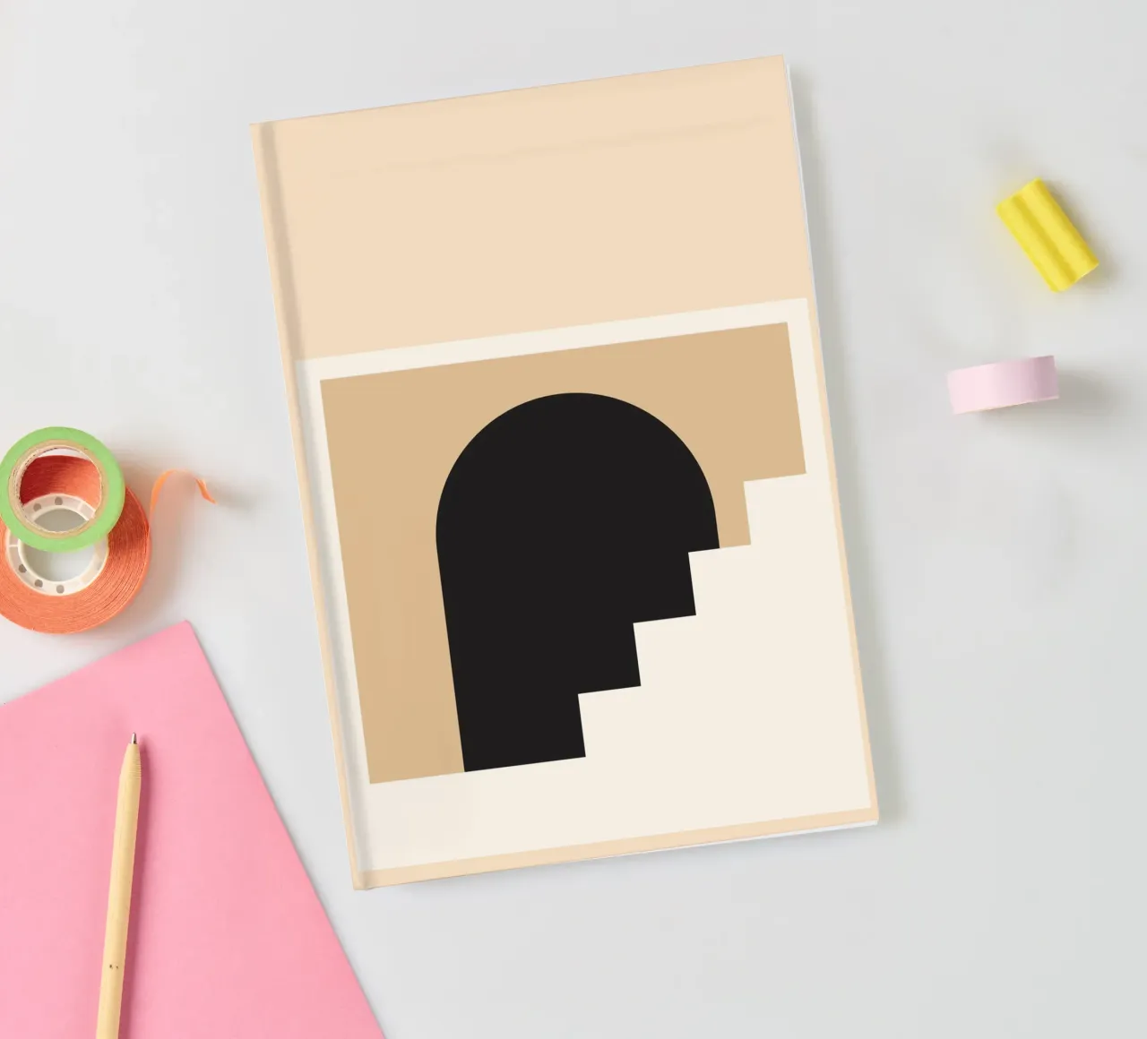 Bauhaus Stairway - Abstract architecture notebook by Casa Calm