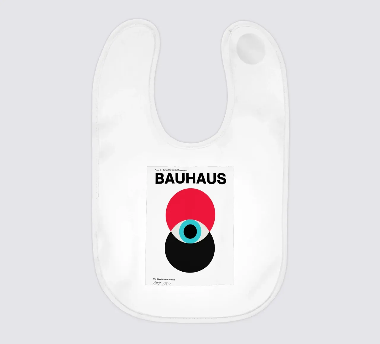 Bauhaus Eye - Composizione geometrica bavaglino da Casa Calm