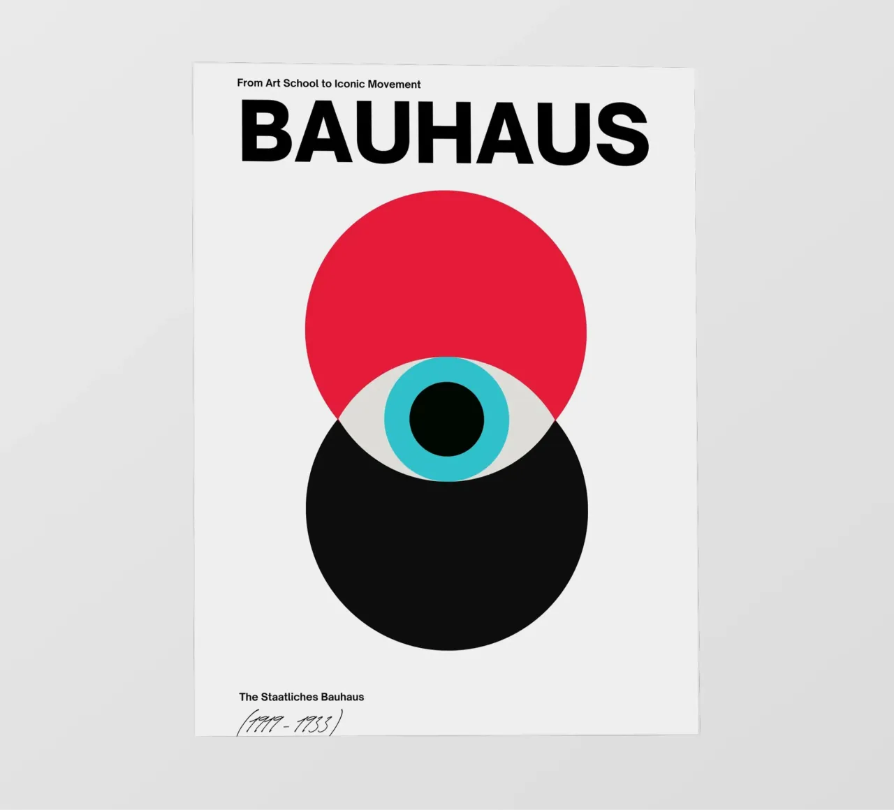 Bauhaus Eye - Geometric composition photo wallpaper by Casa Calm