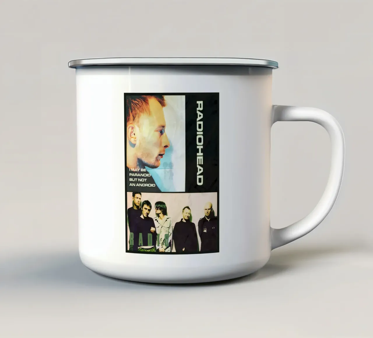 Minimalist Radio Head tazza in smalto da guduengiseng