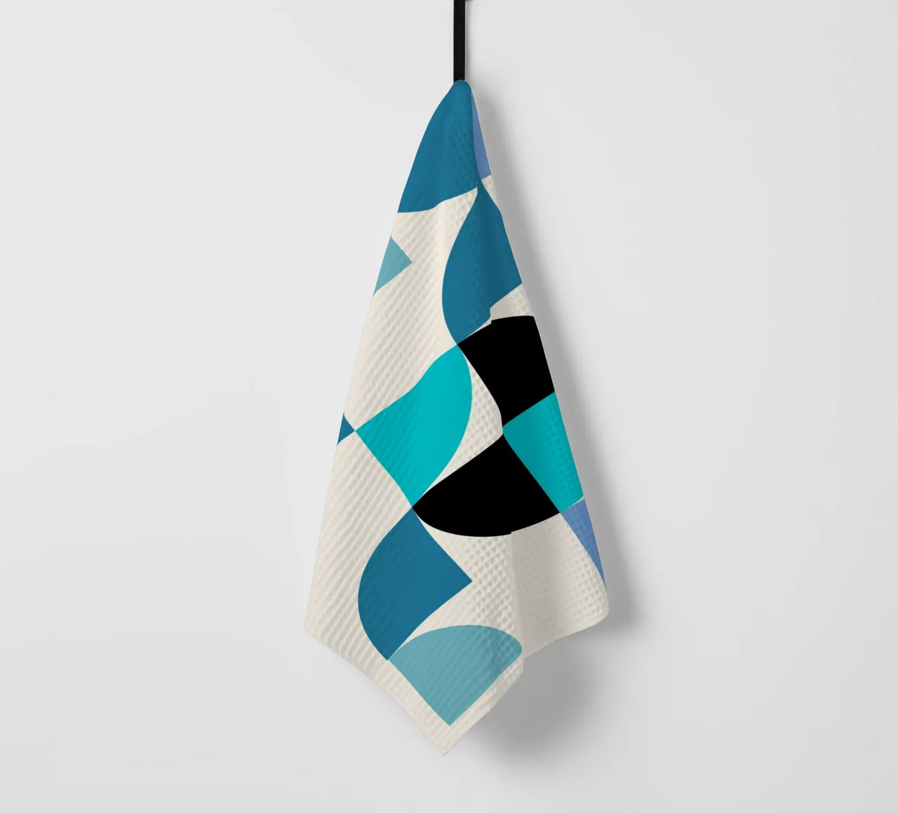 Bauhaus Pattern - Poster geometrico blu turchese canovaccio da cucina da Casa Calm