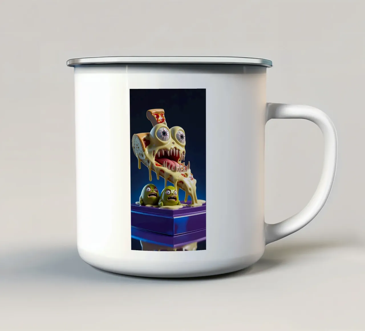 horror pizza tazza in smalto da van hellen