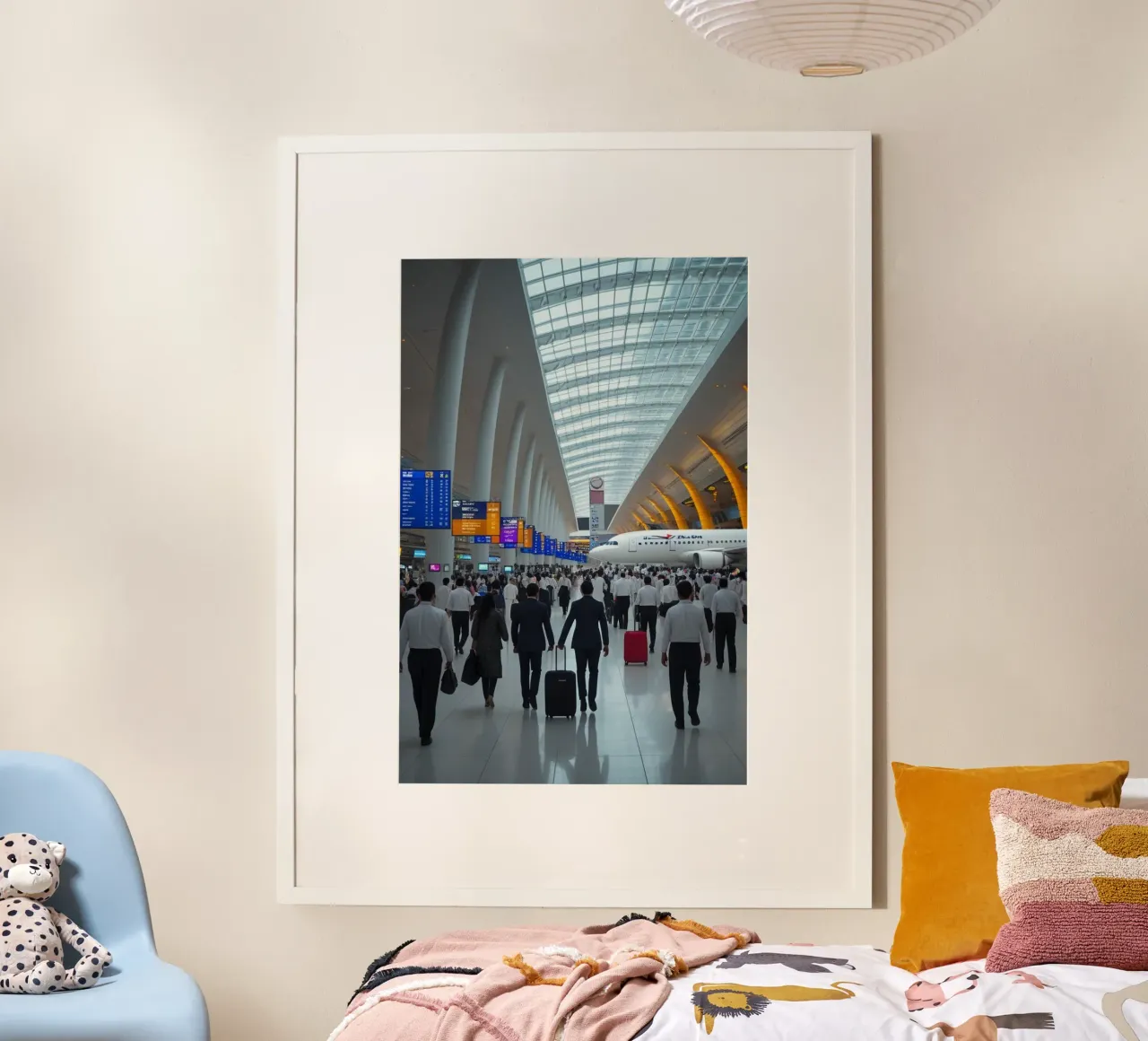 aeroporto internazionale poster con telaio in alluminio da van hellen