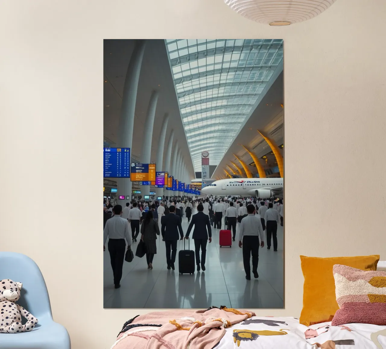 aeroporto internazionale poster con telaio in alluminio da van hellen
