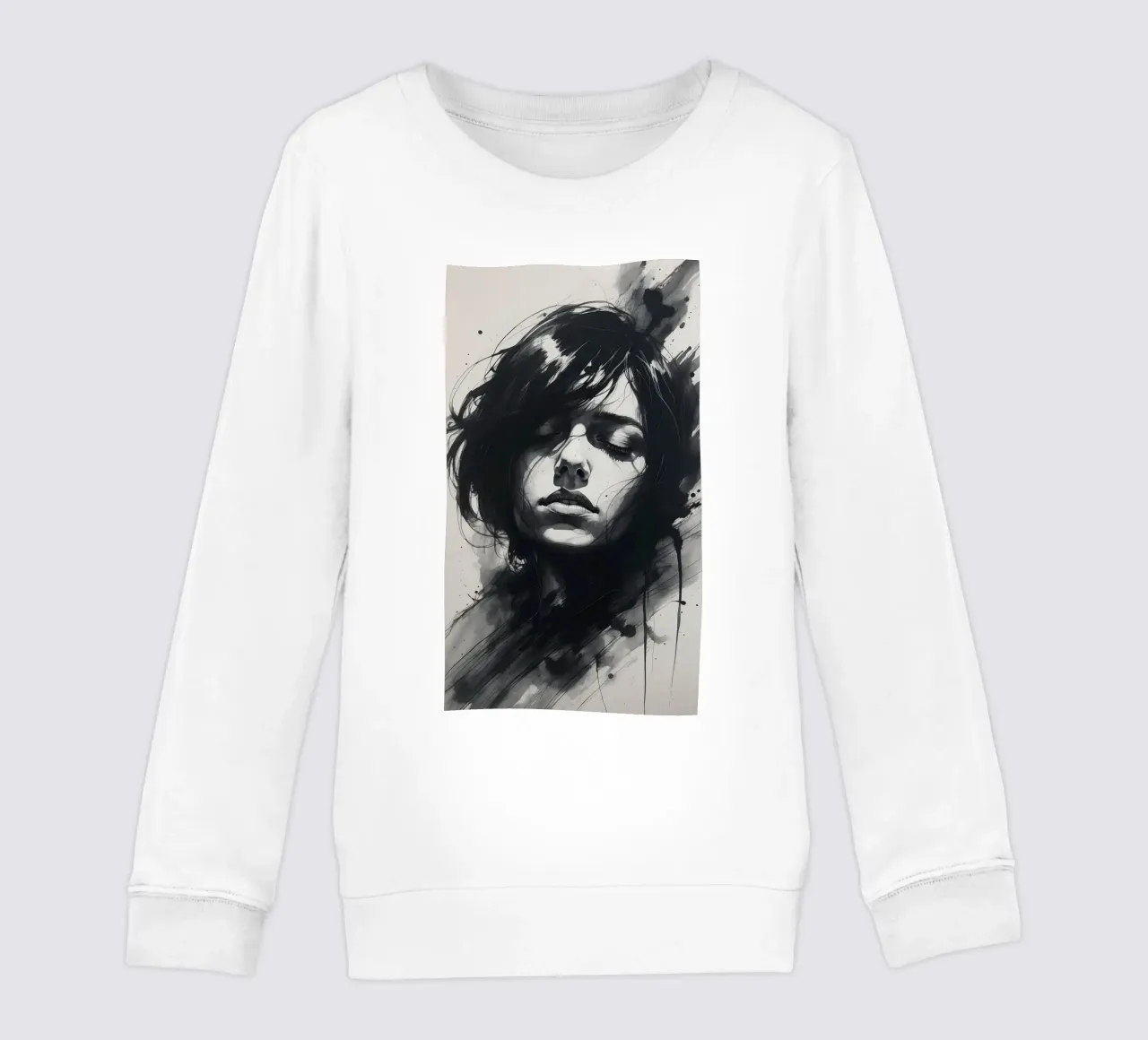 abstract woman kids sweatshirt by van hellen