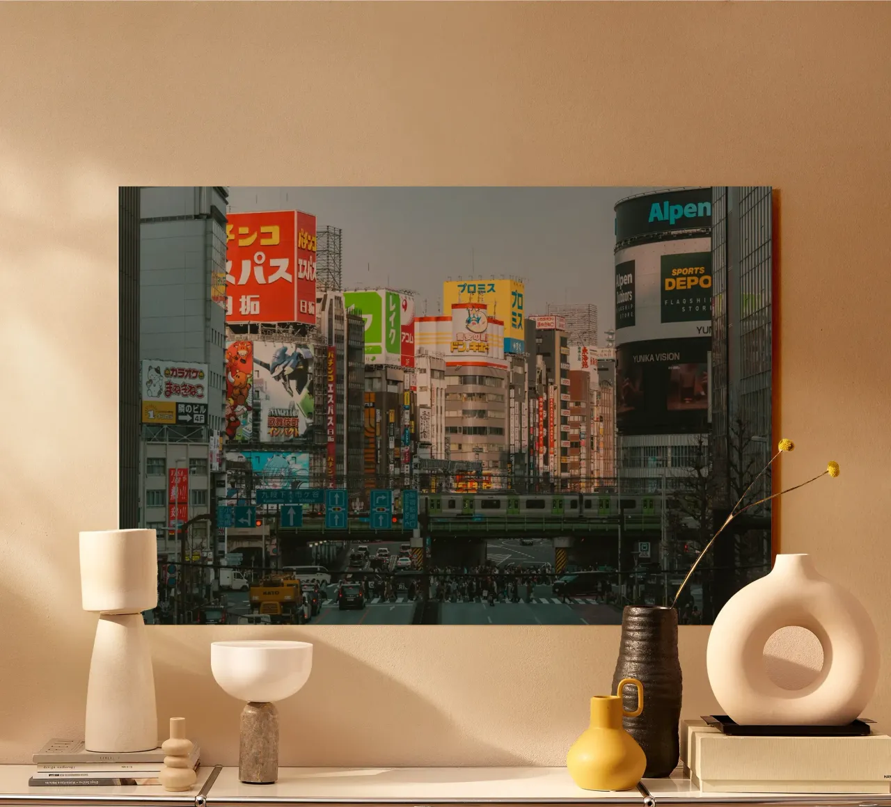 Atardecer en Shinjuku, Tokio metacrilato de Marcel Bisig