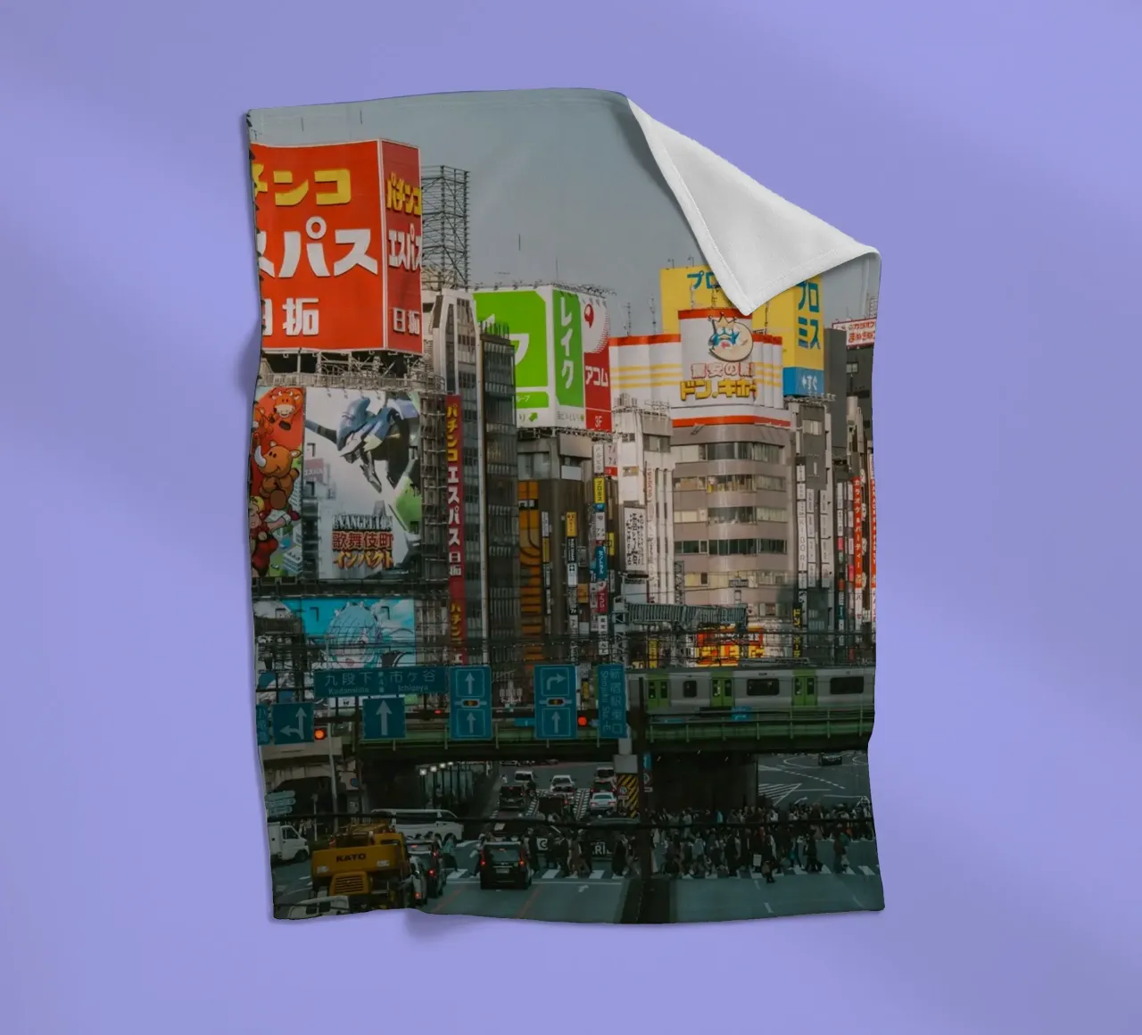 Shinjuku-Abend, Tokio Fleecedecke von Marcel Bisig