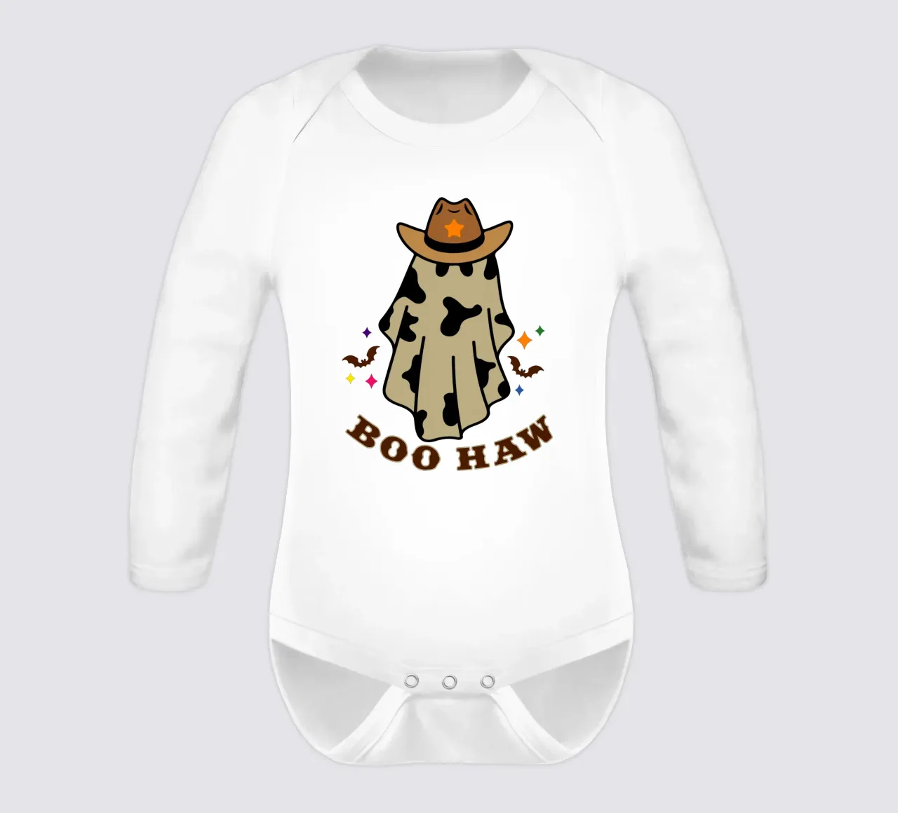boo haw funny vector long-sleeve baby romper by ersanim