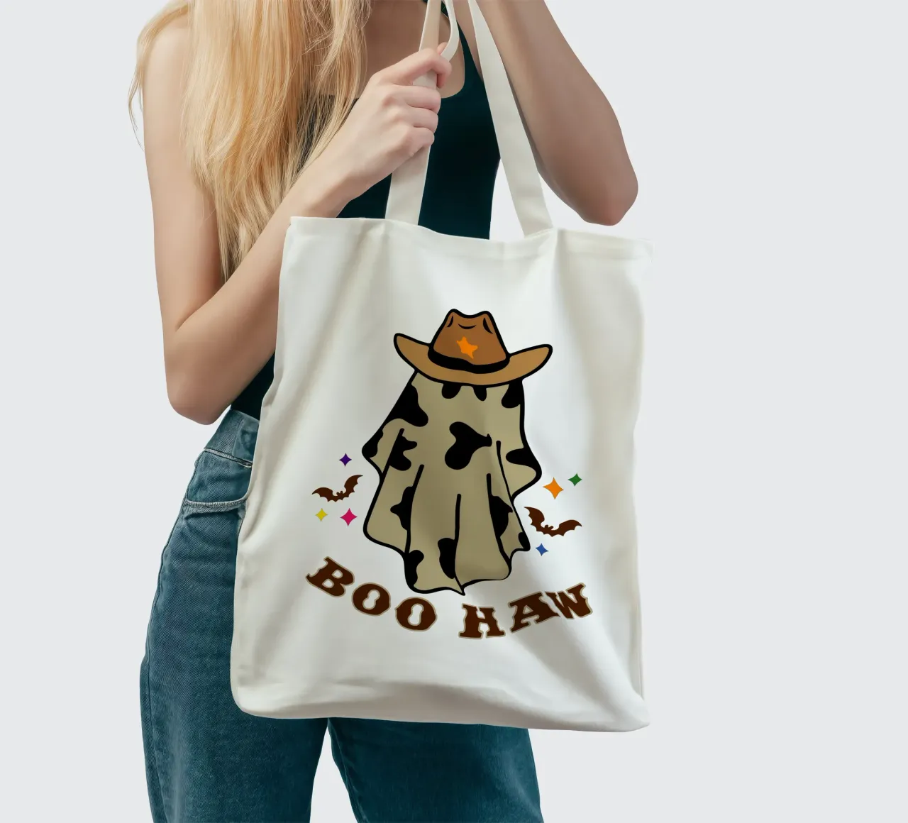 boo haw funny vector tote bag by ersanim