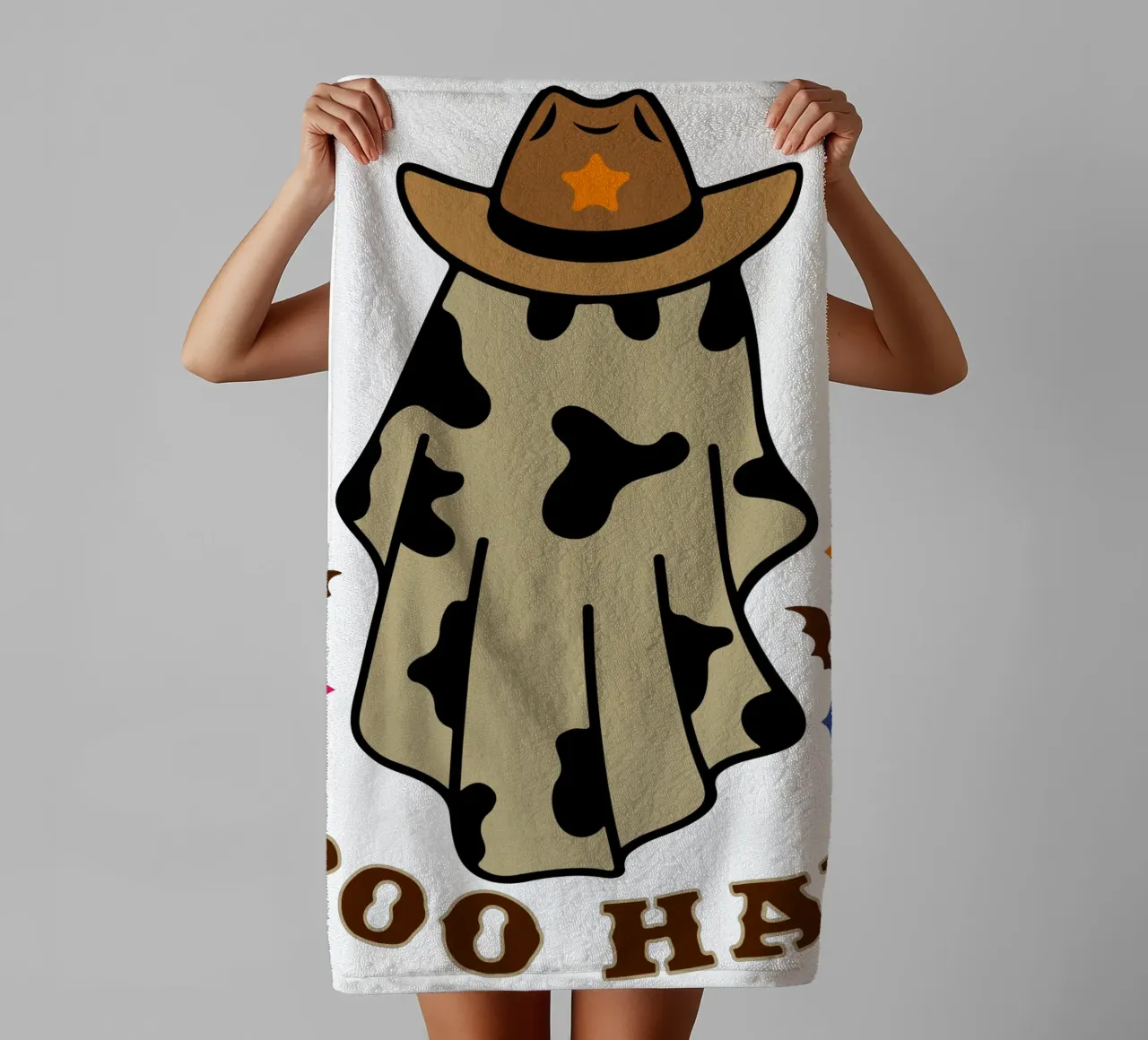 boo haw funny vector towel by ersanim
