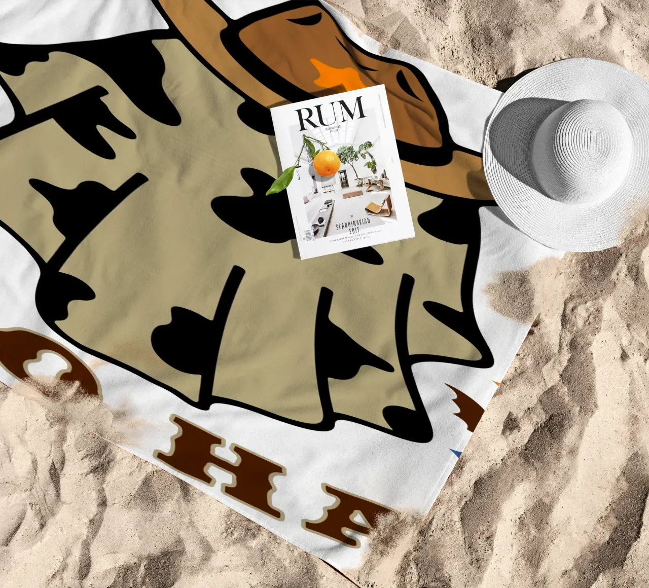 boo haw funny vector toalla de playa de ersanim