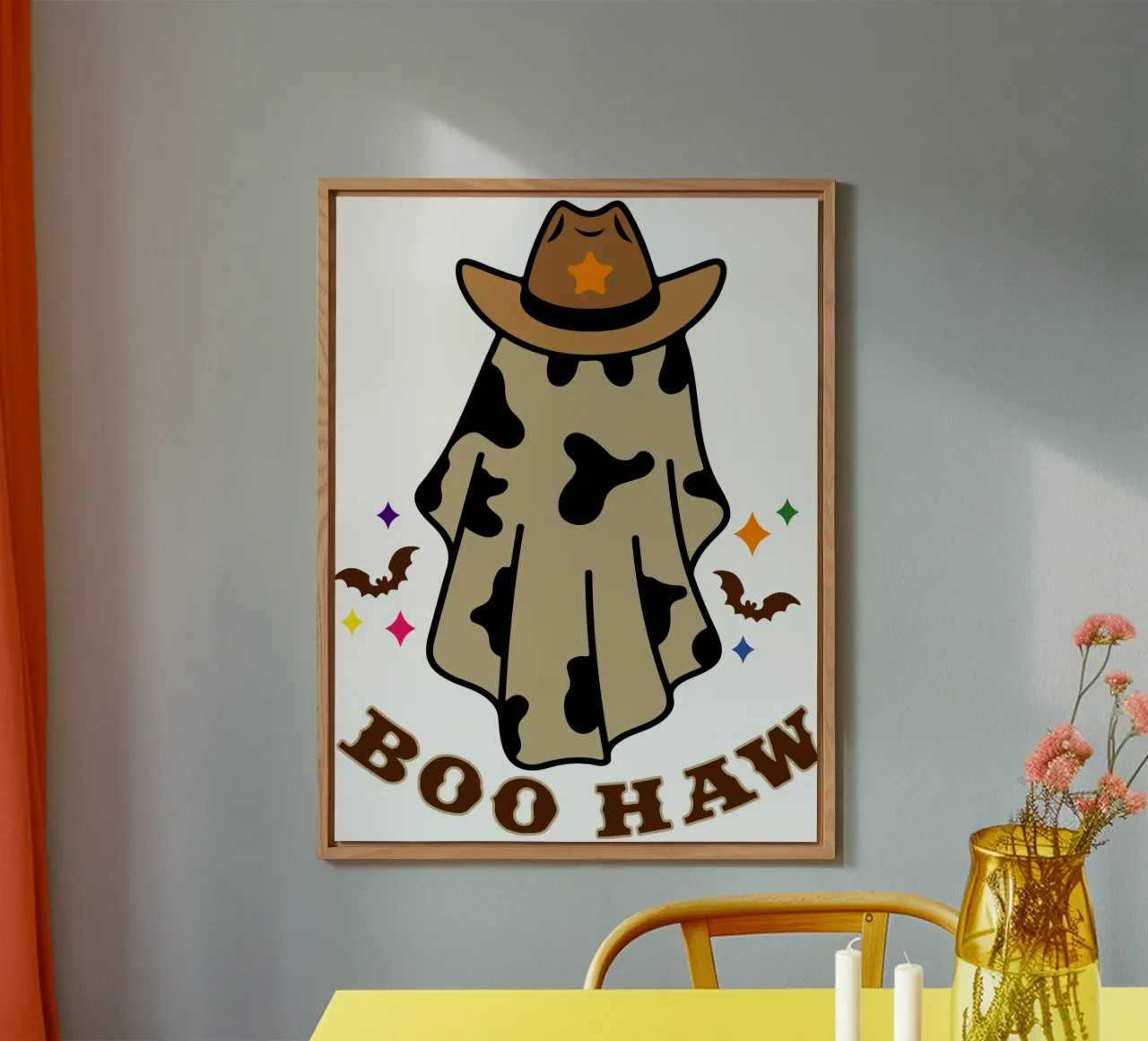 boo haw grappige vector aluminium-dibond van ersanim