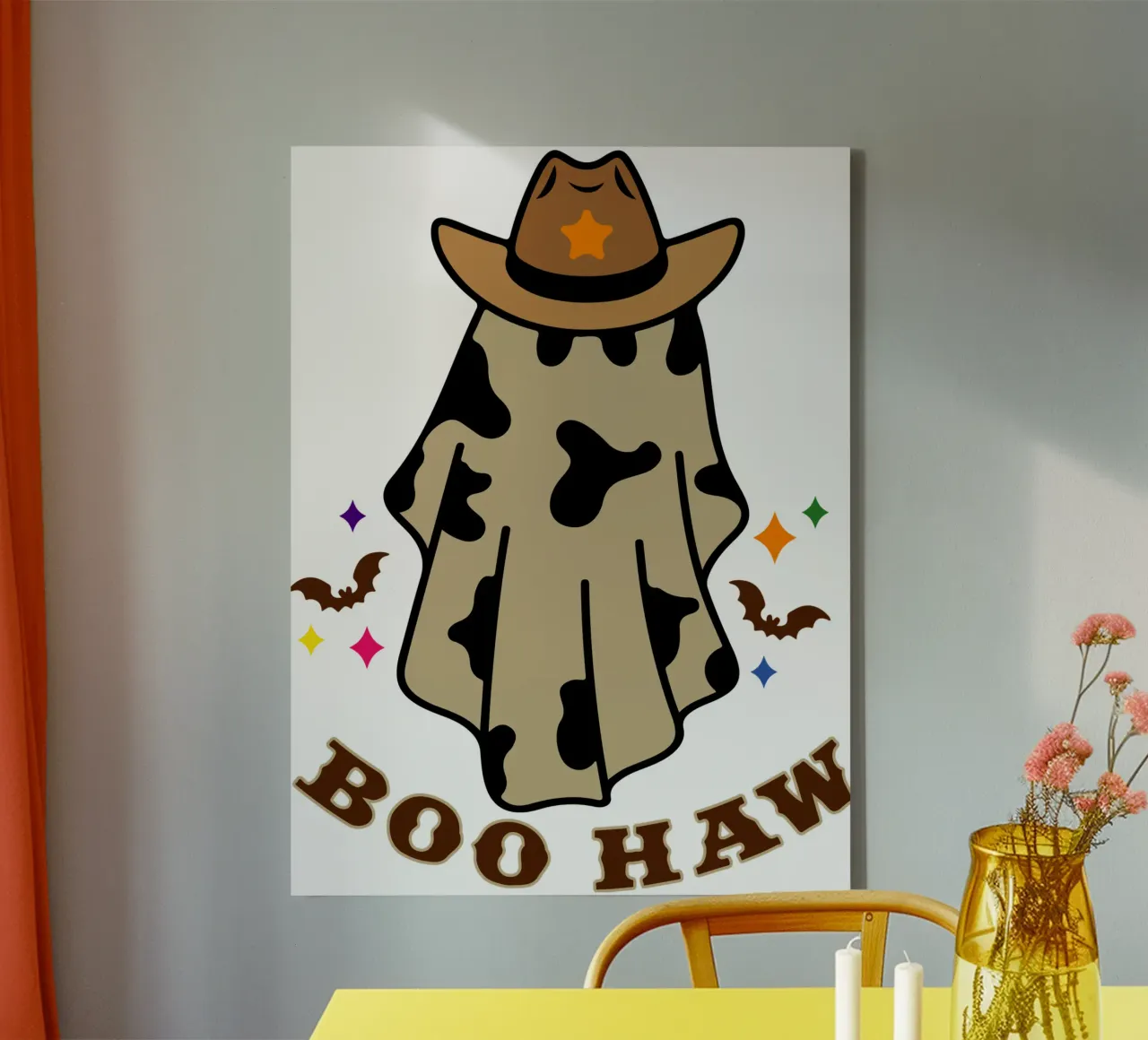 boo haw funny vector canvas by ersanim