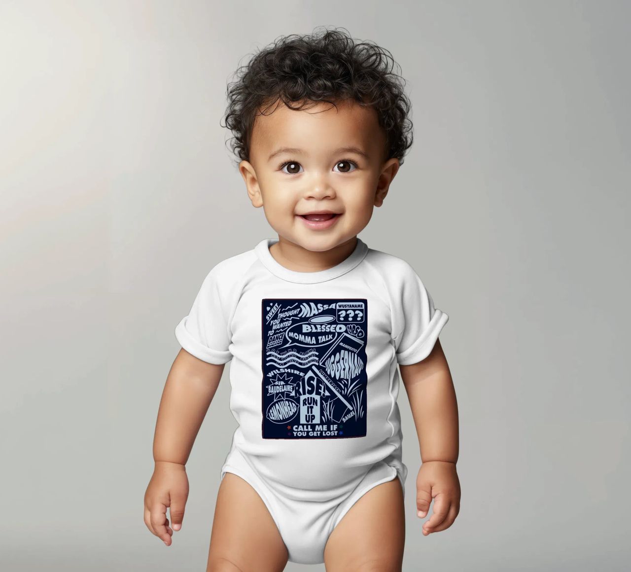 Call Me If You Get Lost Poster short-sleeve baby romper by edanfargol