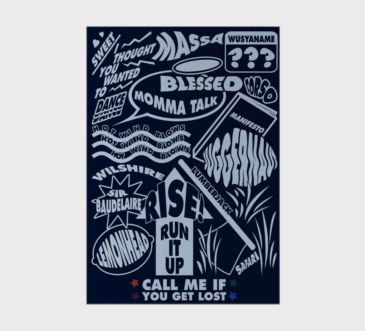 Call Me If You Get Lost Poster notebook by edanfargol
