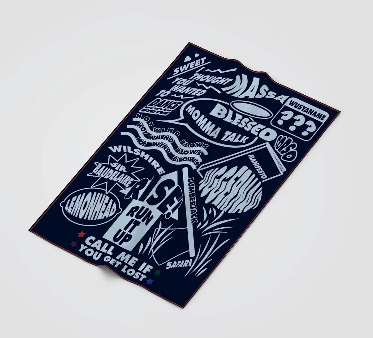 Call Me If You Get Lost Poster coperta in pile da edanfargol