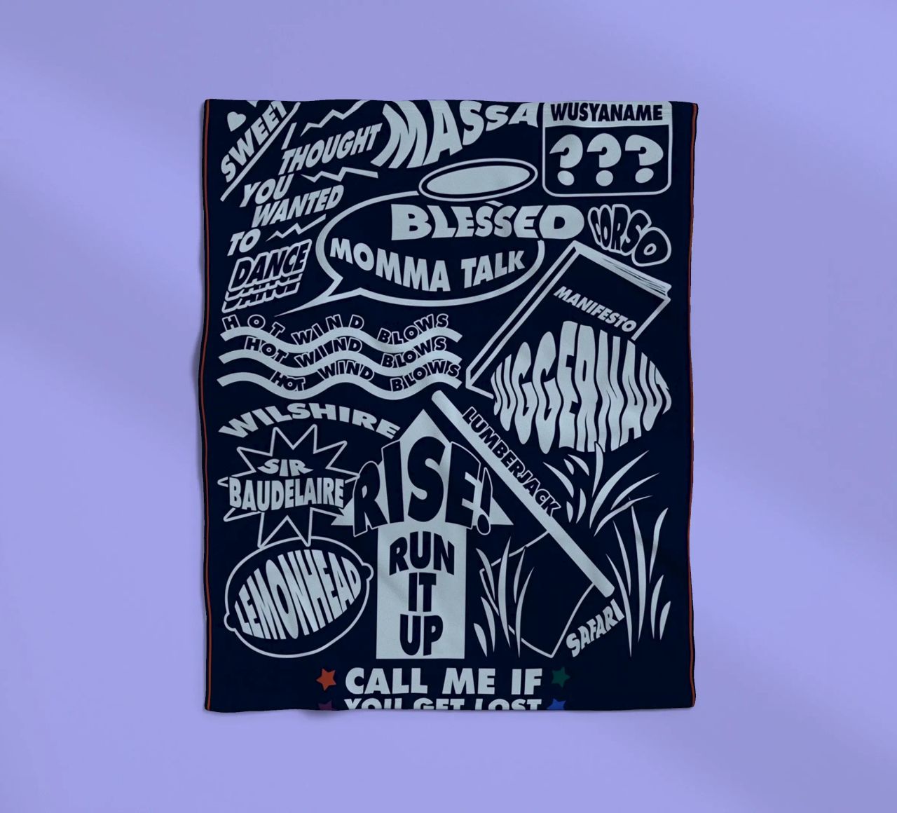 Call Me If You Get Lost Poster coperta in pile da edanfargol