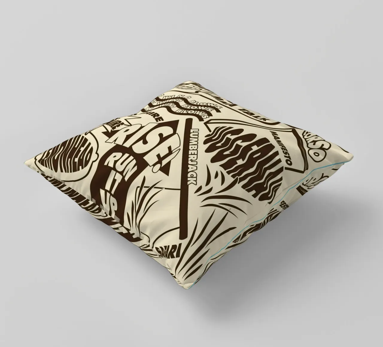 Call Me If You Get Lost Other Version decorative cushion by edanfargol