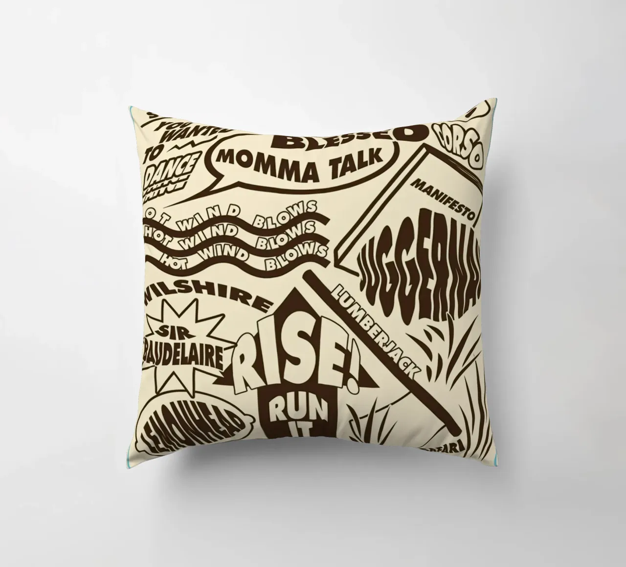 Call Me If You Get Lost Other Version decorative cushion by edanfargol