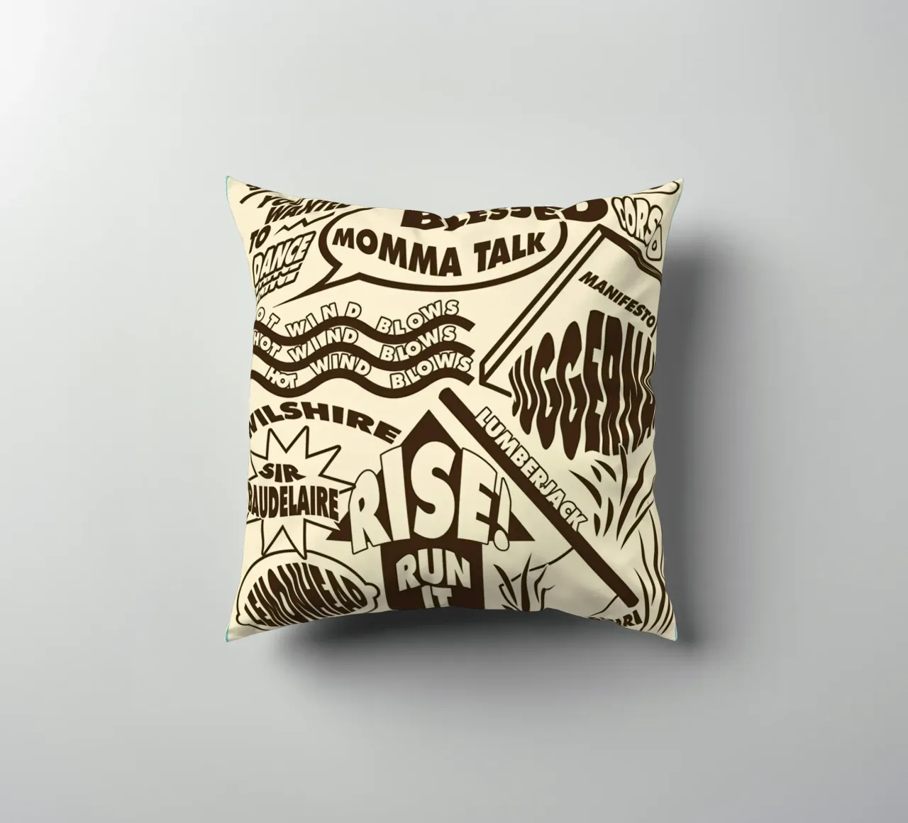 Call Me If You Get Lost Other Version decorative cushion by edanfargol