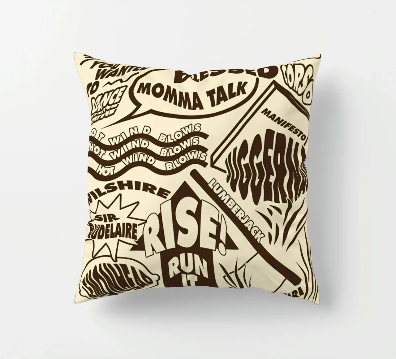 Call Me If You Get Lost Other Version decorative cushion by edanfargol