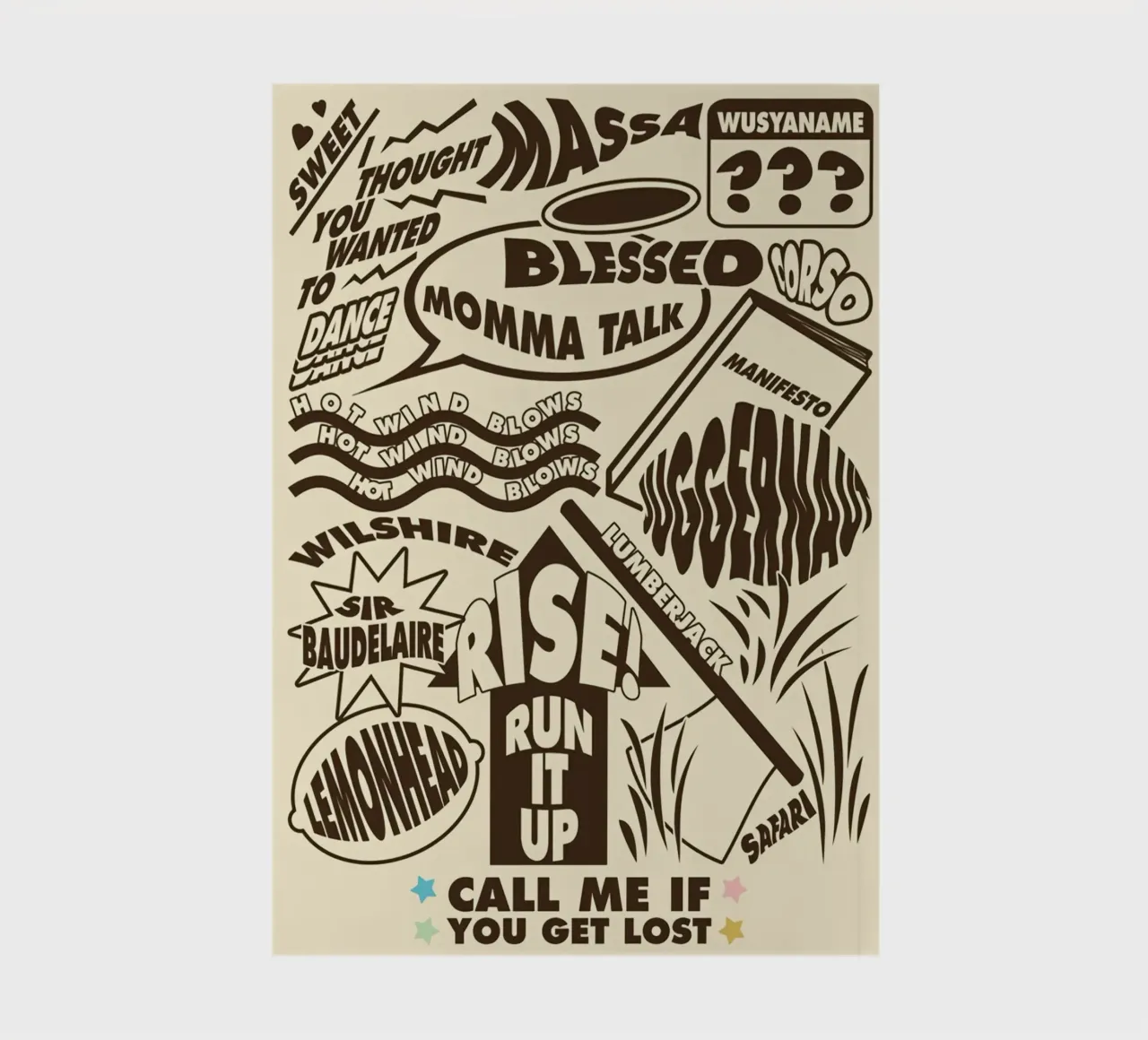Call Me If You Get Lost Other Version carnet de notes de edanfargol