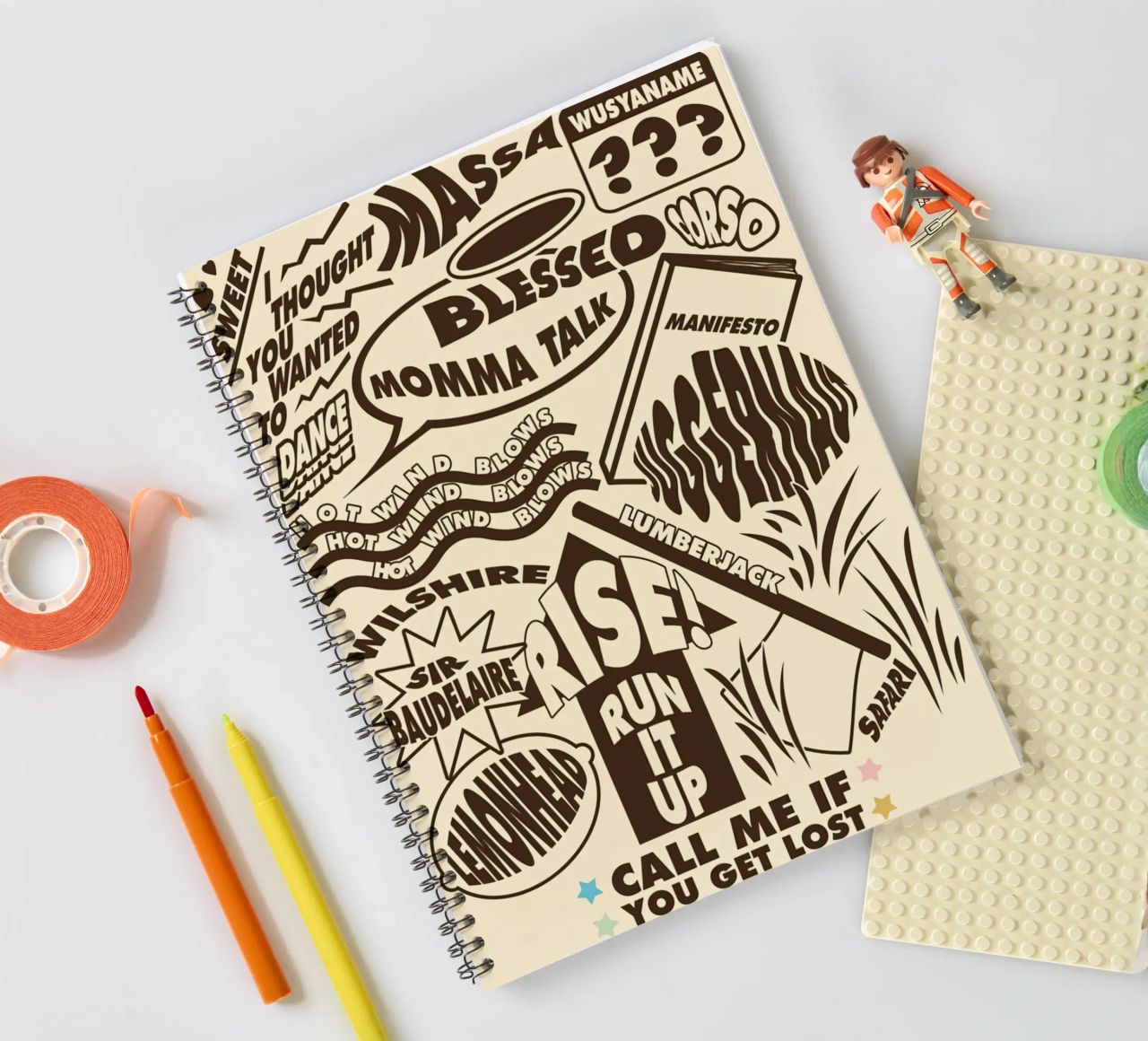 Call Me If You Get Lost Other Version spiral notebook by edanfargol