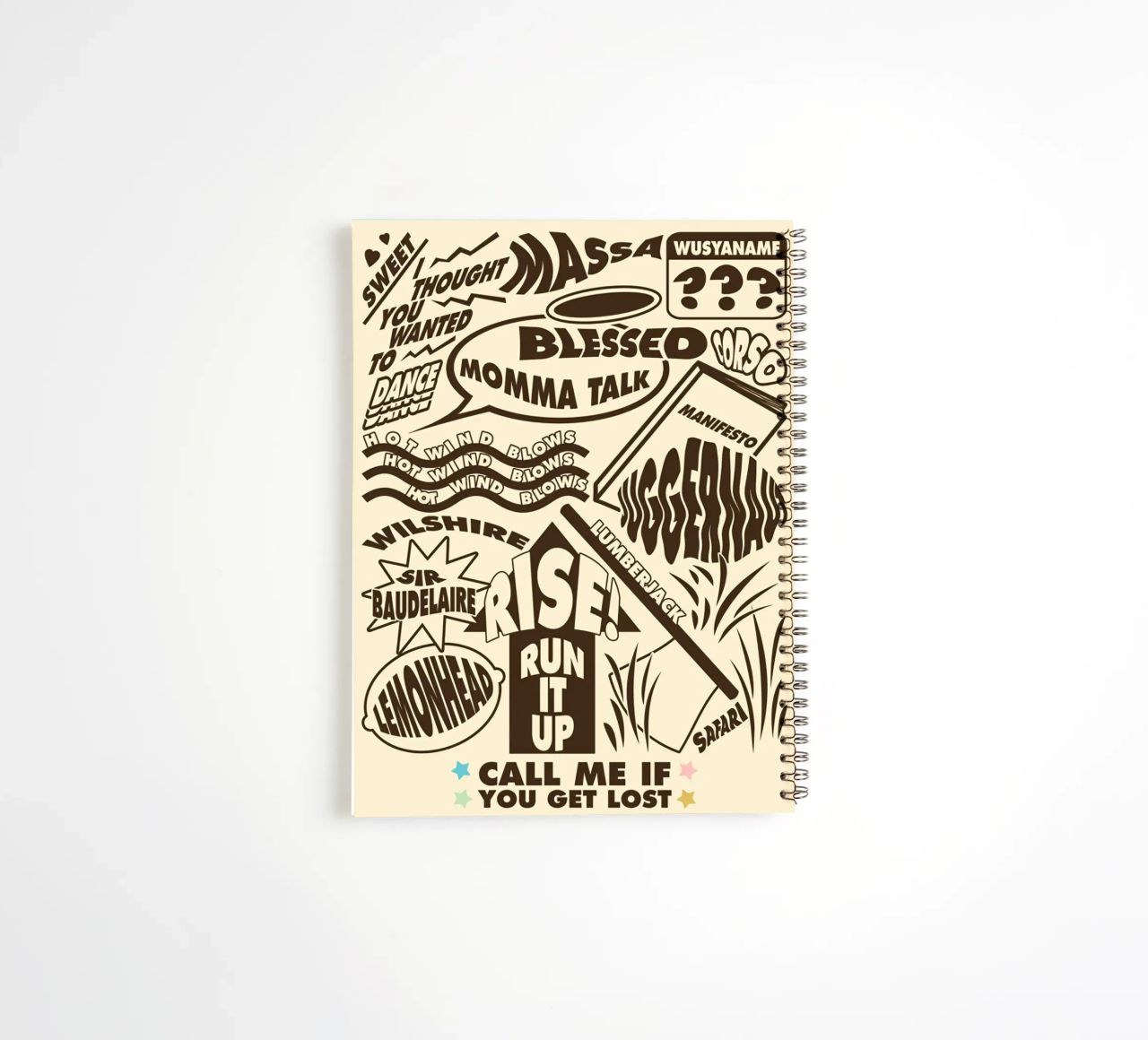 Call Me If You Get Lost Other Version spiral notebook by edanfargol