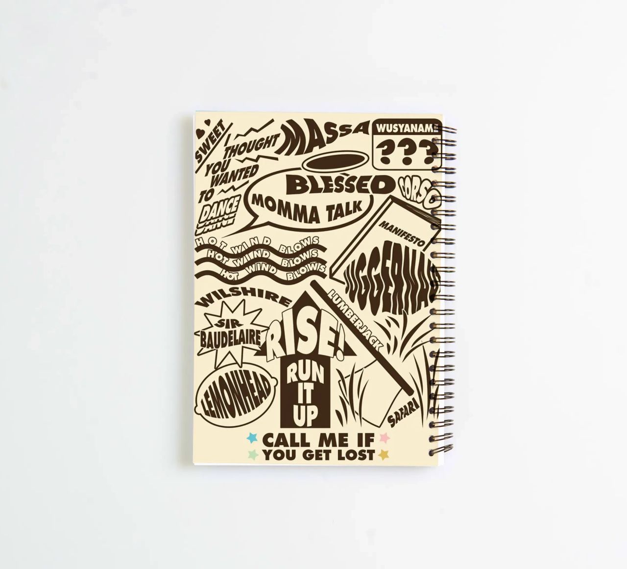 Call Me If You Get Lost Other Version spiral notebook by edanfargol