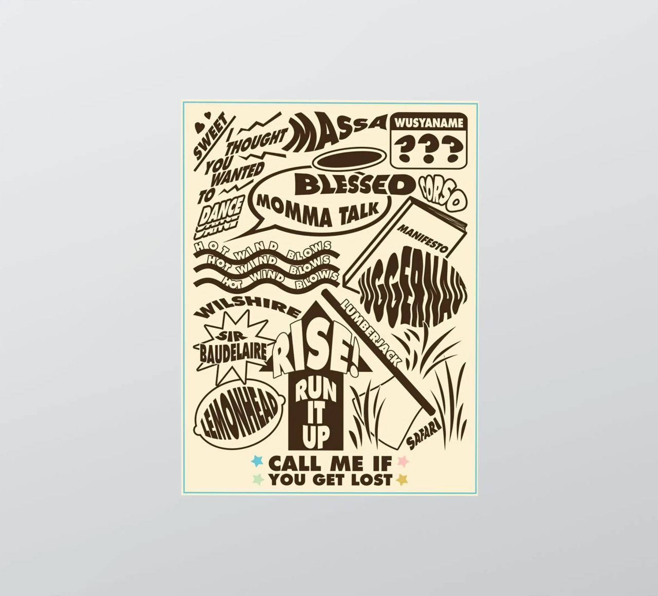 Call Me If You Get Lost Other Version Sticker von edanfargol