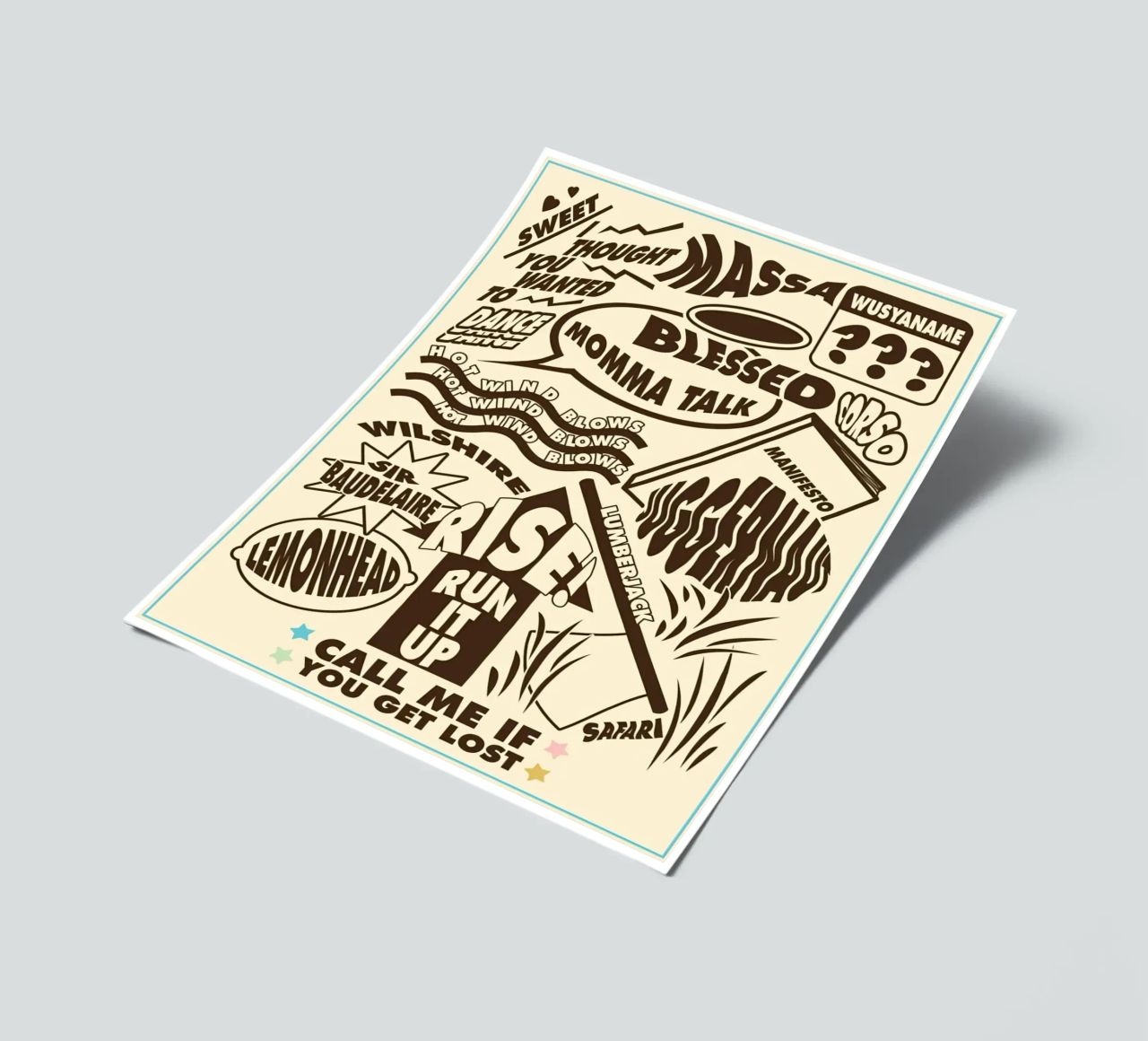 Call Me If You Get Lost Other Version Stickerbogen von edanfargol