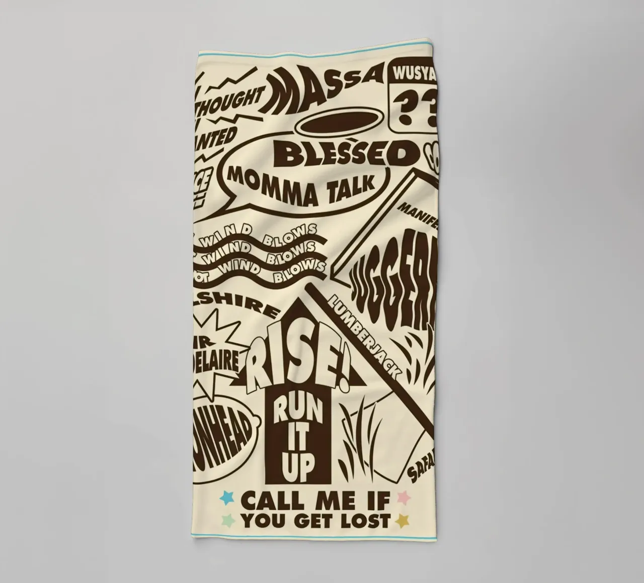 Call Me If You Get Lost Other Version towel by edanfargol