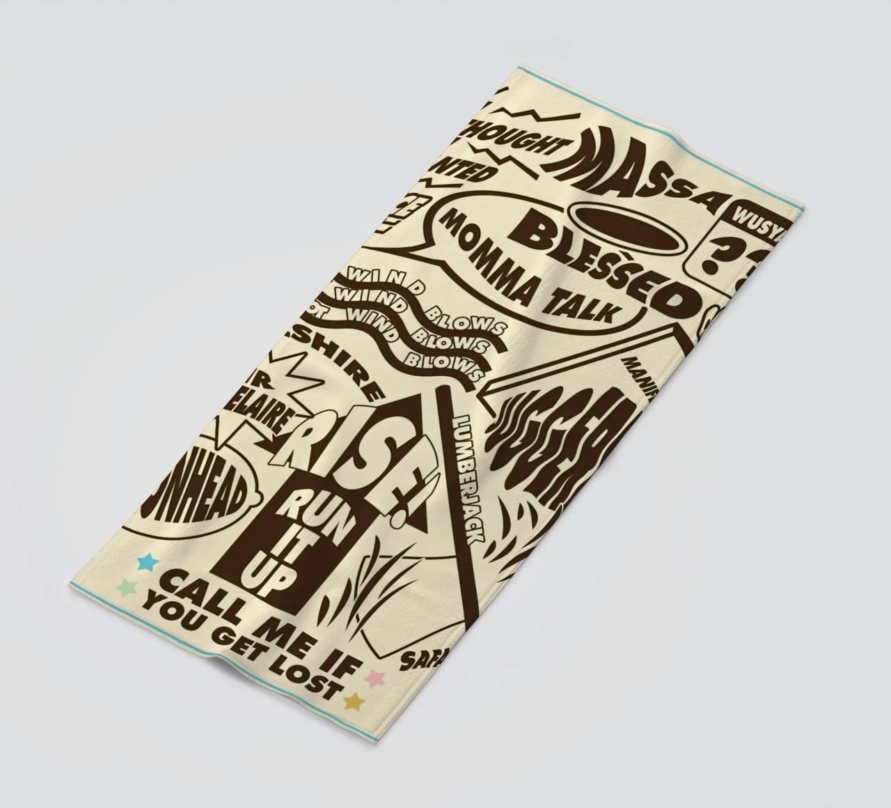 Call Me If You Get Lost Other Version beach towel by edanfargol