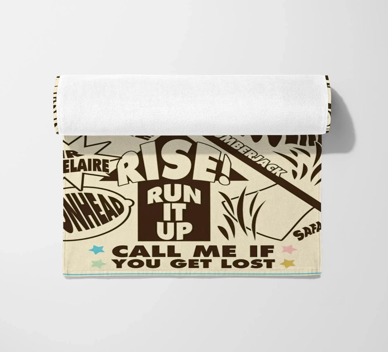 Call Me If You Get Lost Other Version beach towel by edanfargol