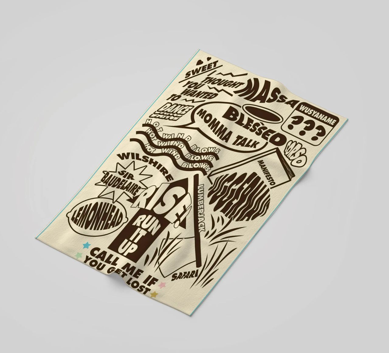 Call Me If You Get Lost Other Version beach towel by edanfargol