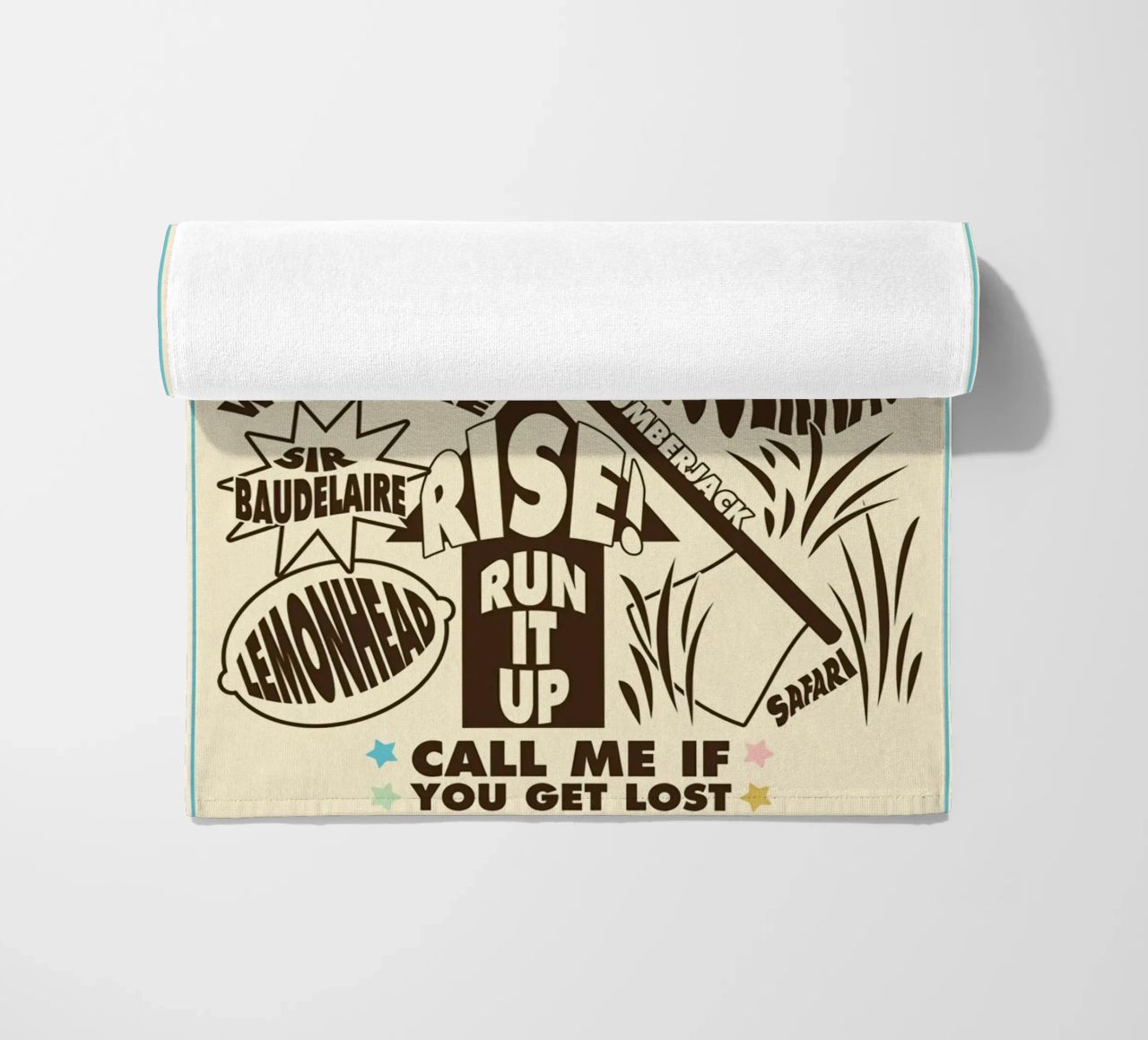 Call Me If You Get Lost Other Version beach towel by edanfargol