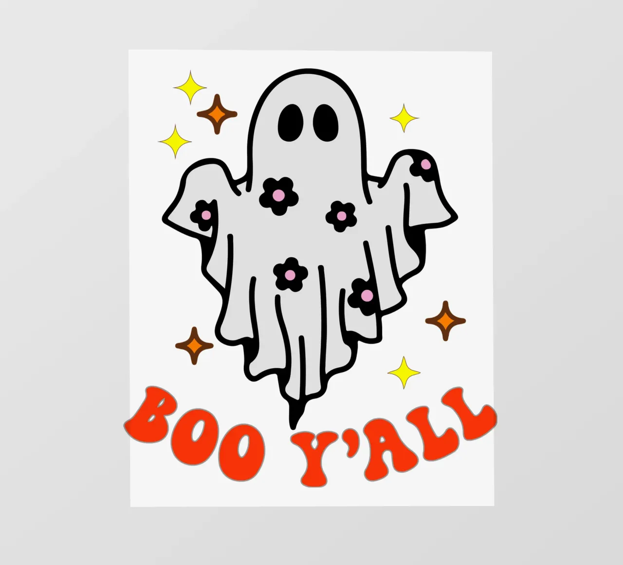 boo y all grappig halloween pvc-zeil van ersanim