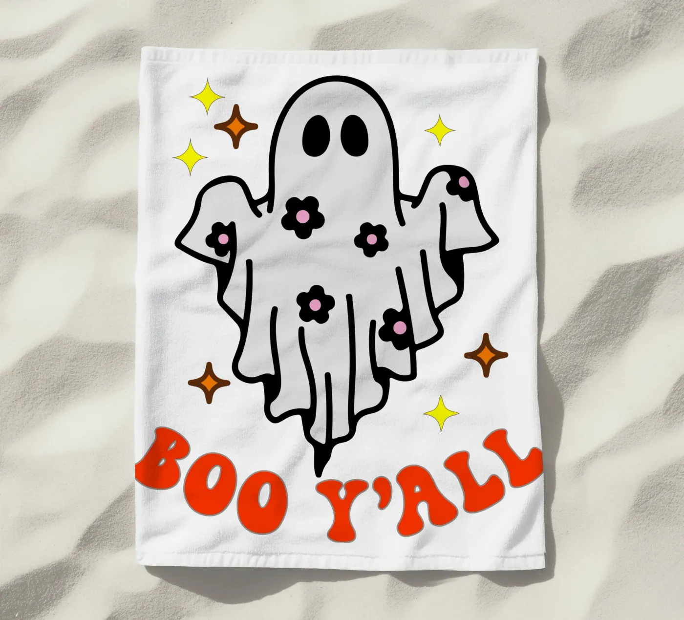 boo y all funny halloween Strandtuch von ersanim