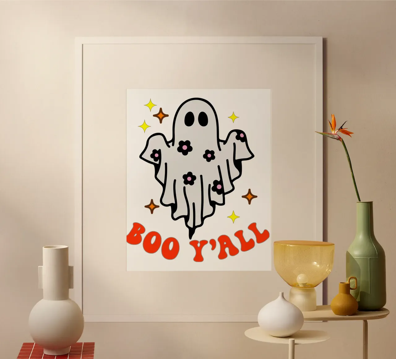 boo y all funny halloween poster by ersanim