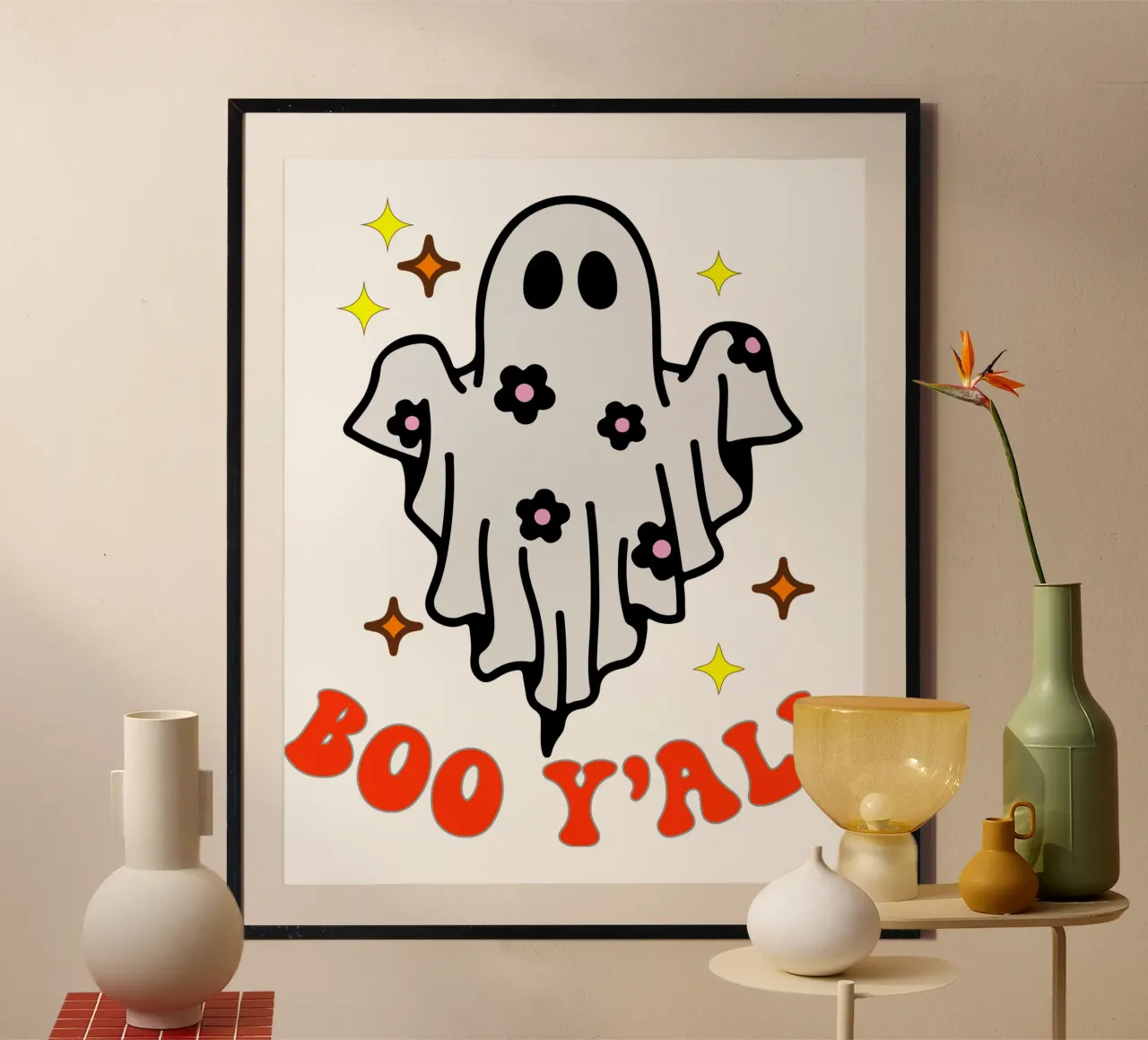boo y all funny halloween poster by ersanim