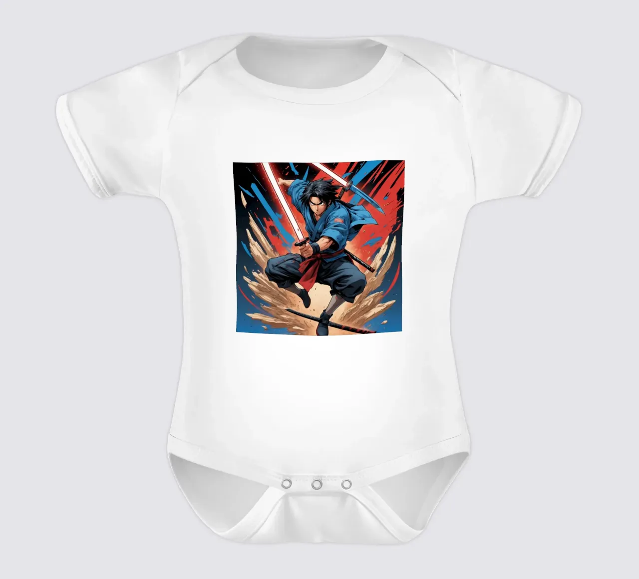anime di samurai body neonato maniche corte da van hellen