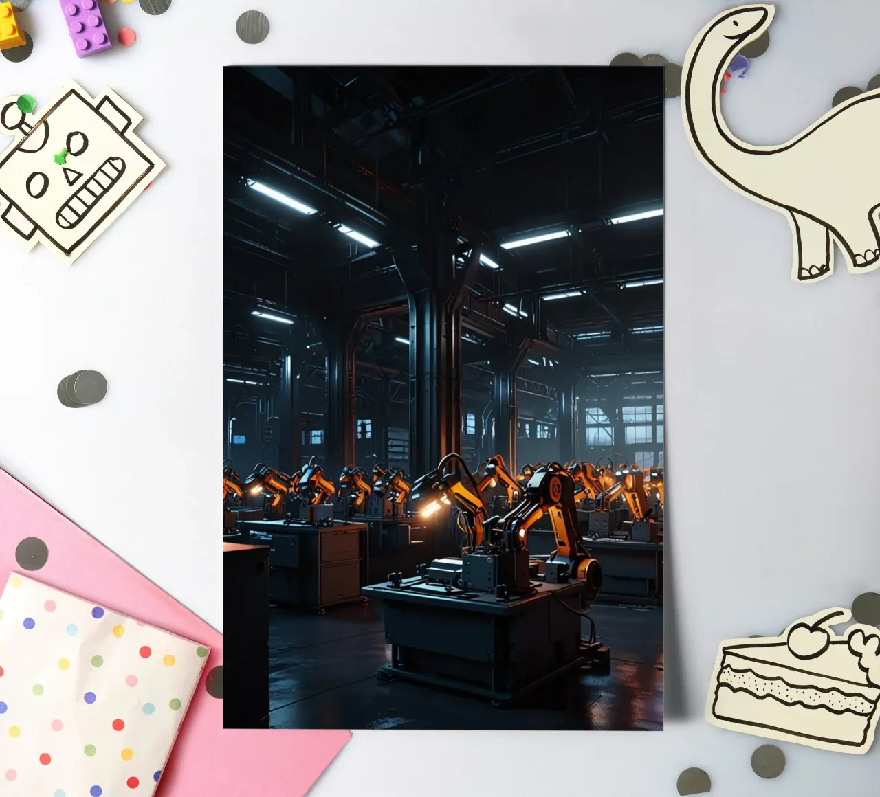 automated factory sticker sheet by van hellen