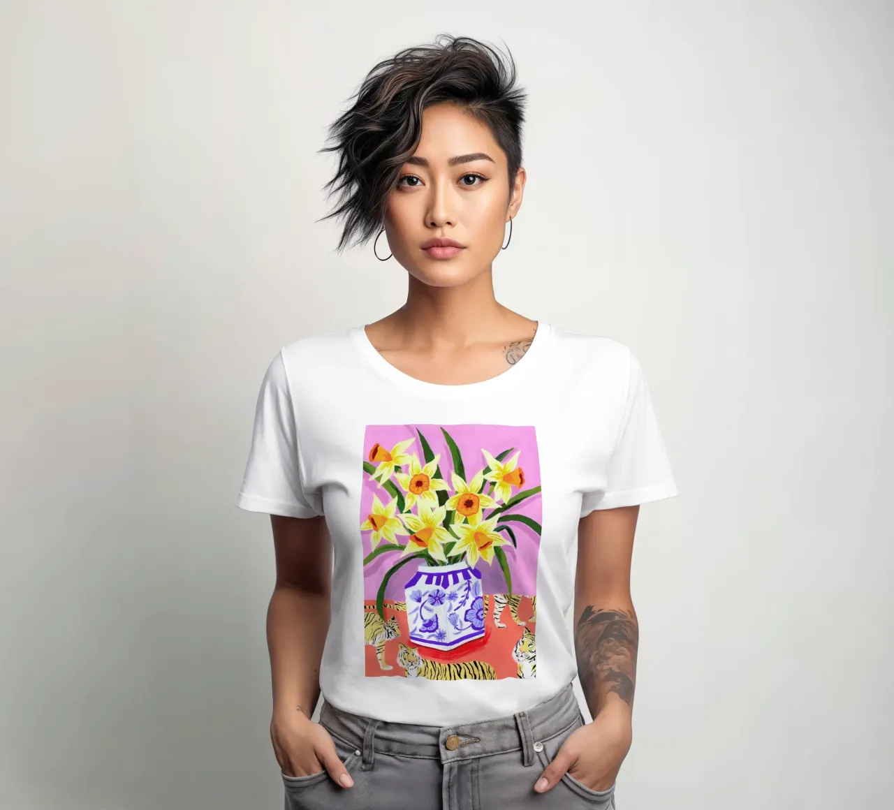 Daffodils t-shirt da donna da Sarah Gesek