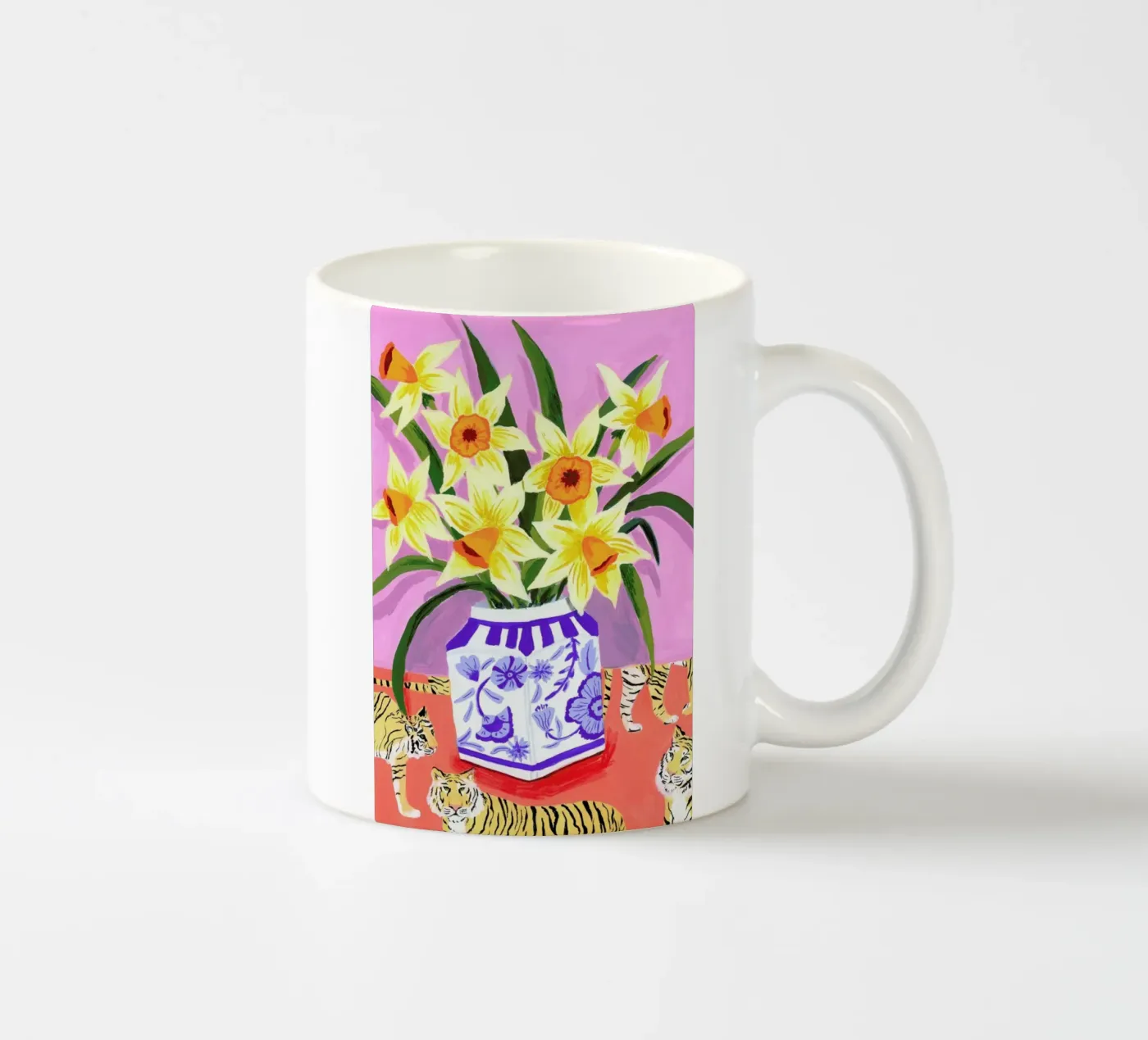 Daffodils ceramic mug by Sarah Gesek