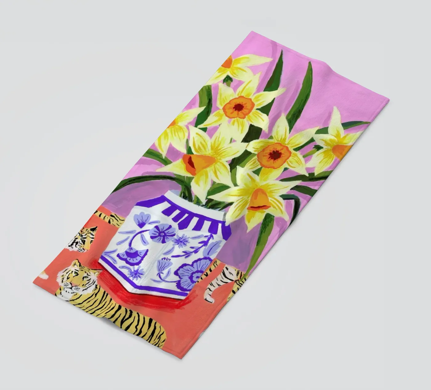 Daffodils strandhanddoek van Sarah Gesek